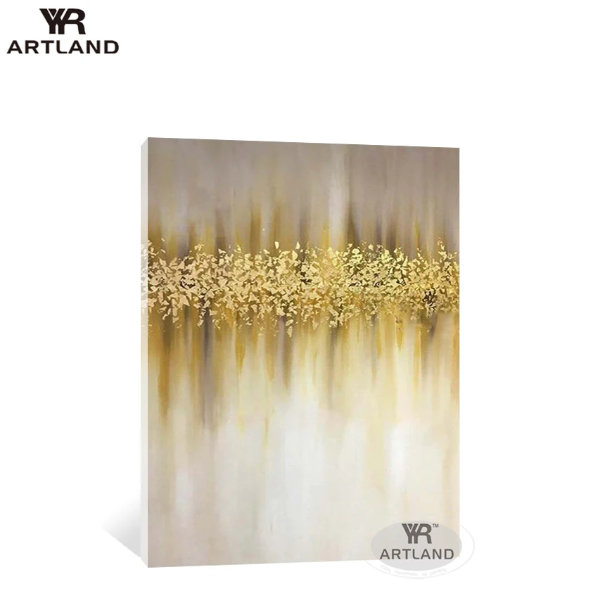 Современное украшение для дома ручная работа Картина на холсте желтая