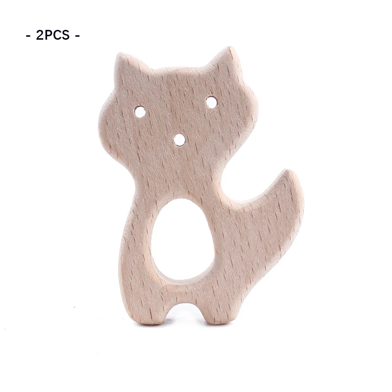 Детские деревянные Прорезыватели для зубов пищевого качества из бука и дерева в