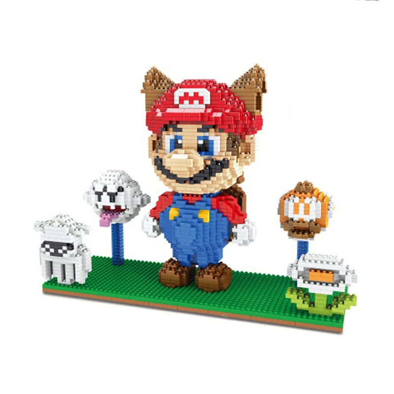 ZMS 3490 игра Super Mario Tanooki привидения Марио 3D модель Сделай Сам алмазные мини