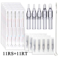 11rs11rt disposable tattoo tips round shader 50pcs tattoo needles round flatmagnum sterilize plastic tips for tattoo supplies