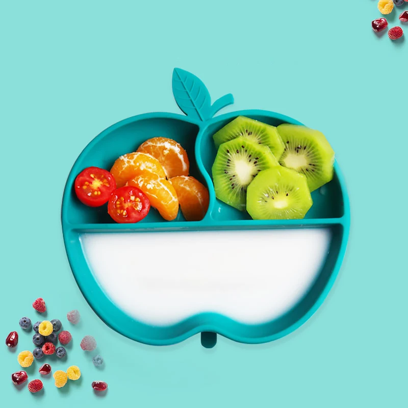

Детская посуда для кормления детей силиконовые пищевые контейнеры пластина Цельный сетки тарелки детский поднос для закусок Non-slip присоске...