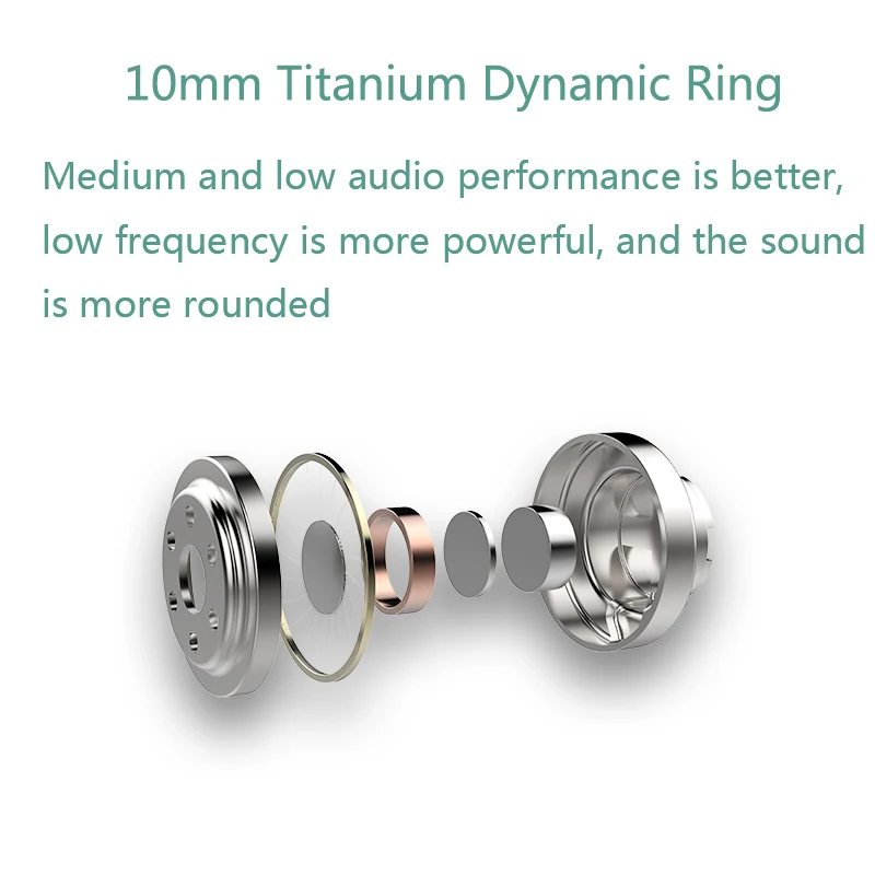 Наушники-вкладыши UiiSii HM13 с микрофоном проводные шумоподавлением динамические
