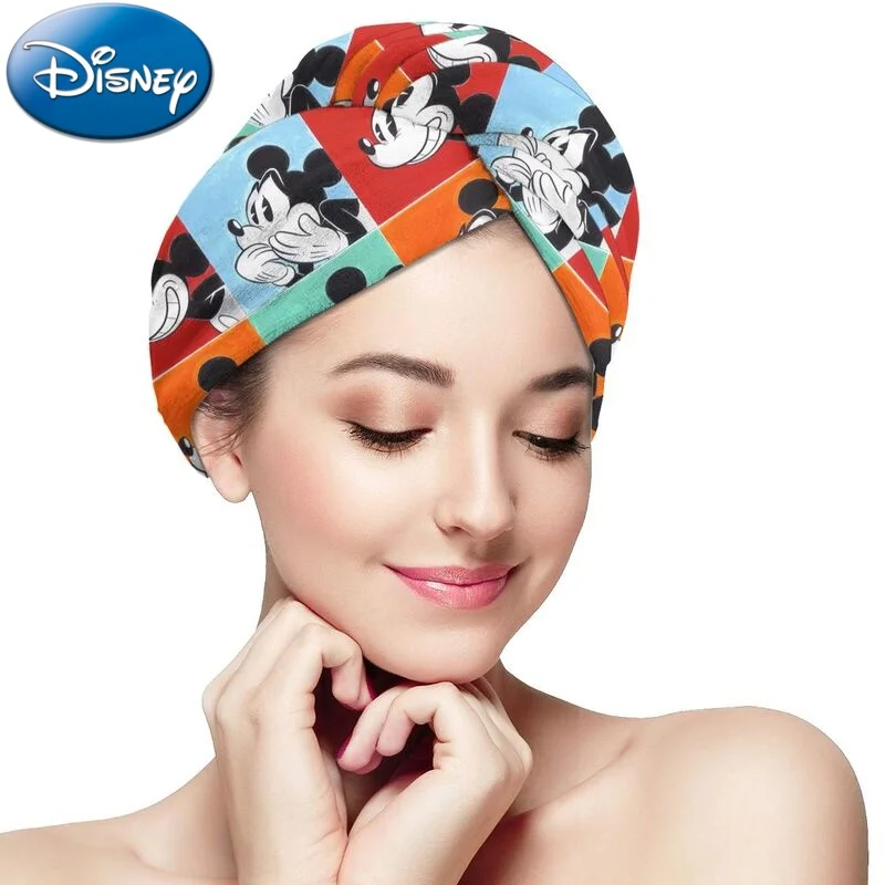 

2022 New Disney Cartoon Woman Dry Hair Cap Super Absorbent And Quick-Drying Shower Cap Towel Cap Wiping Head Towel Headscarf