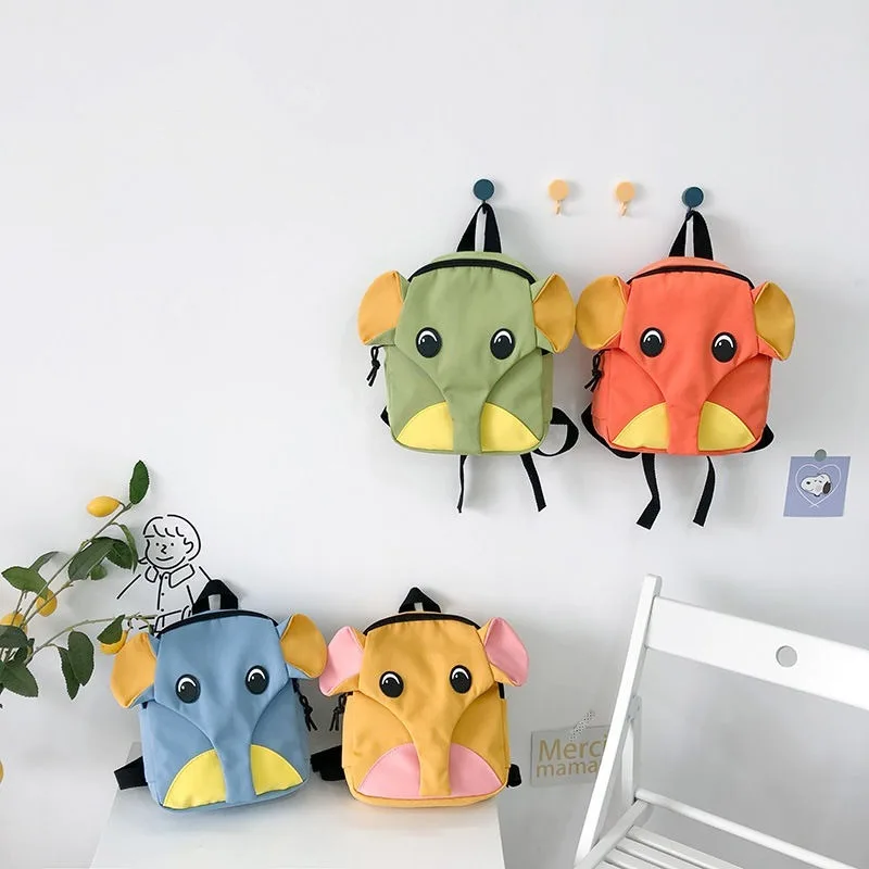 Nylon Children Backpacks Kindergarten School Bags Cartoon Backpack for Girl Boys Animal Elephant Schoolbag Toddler Kids Backpack