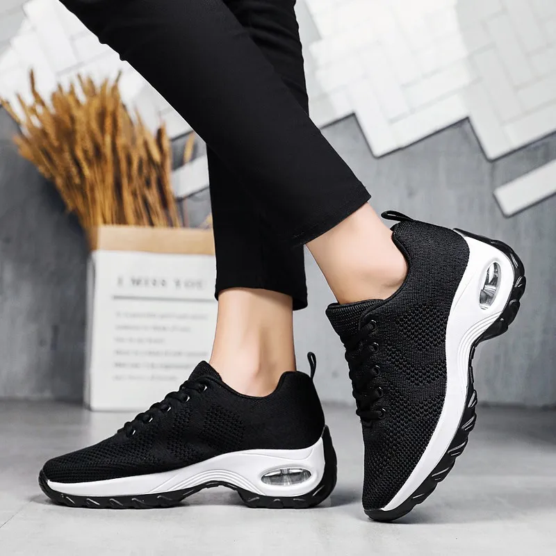 

Women Sneakers Lightweight Running Shoes Casual Tennis Shoes Sports Air Cushion Increasing Height Wear-resistance