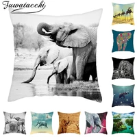fuwatacchi elephant picture cushion cover 21 style pillow case 45x45cm home decorating pillows cover home decoration accessories