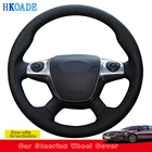 Индивидуальная искусственная кожа Micro Fiber для Ford Focus3 2012-2014 чехол рулевого колеса автомобиля 2011-2018 KUGA Escape 2013-2016