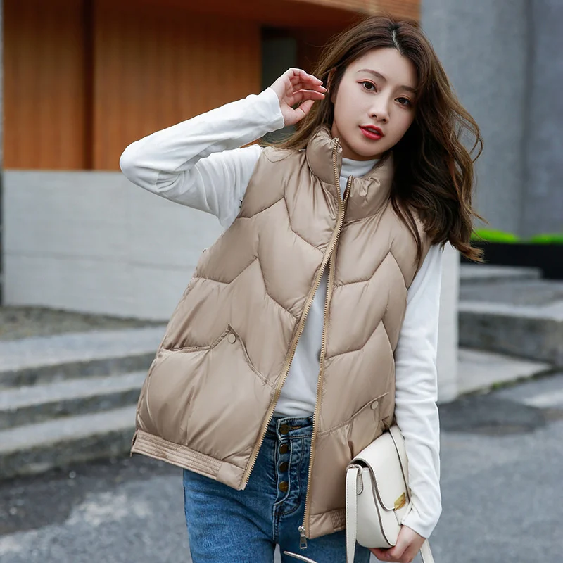 

Women Winter Coats and Jackets Cotton Vest Women's Lightweight Waistcoat Autumn Winter New Outer Vest Slim Waistcoat Jacket