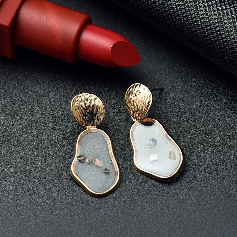 Женские винтажные серьги подвески с кристаллами металлические массивные