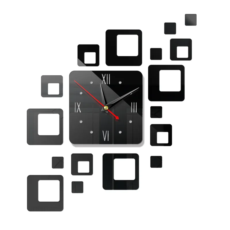 

2021 Modern Design Large 3D Wall Clock DIY Quartz Clocks Fashion Watches Acrylic Mirror Stickers Living Room Home Decor Horloge