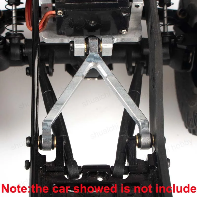 

1pc CNC Aluminum V-type bracket Metal Push Rod Steering Connector Metal Tie Pushrod Joint for RC Axial SCX24 90081 Toy Car