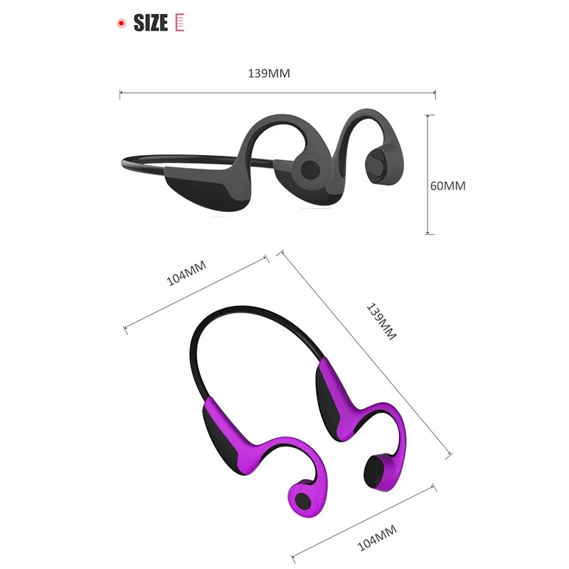

Z8 Bone Conduction Sports Bluetooth Earphone Wireless USB Charging Headphone Ear Hook Neckband Type Headset Stereo Earbuds