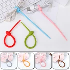 Многоразовая стяжка для кабеля, силиконовая стяжка на молнии, Кухонное хранилище, зажим для сумки, ремешок для дома и офиса, органайзер для управления проводами, уплотнительная веревка