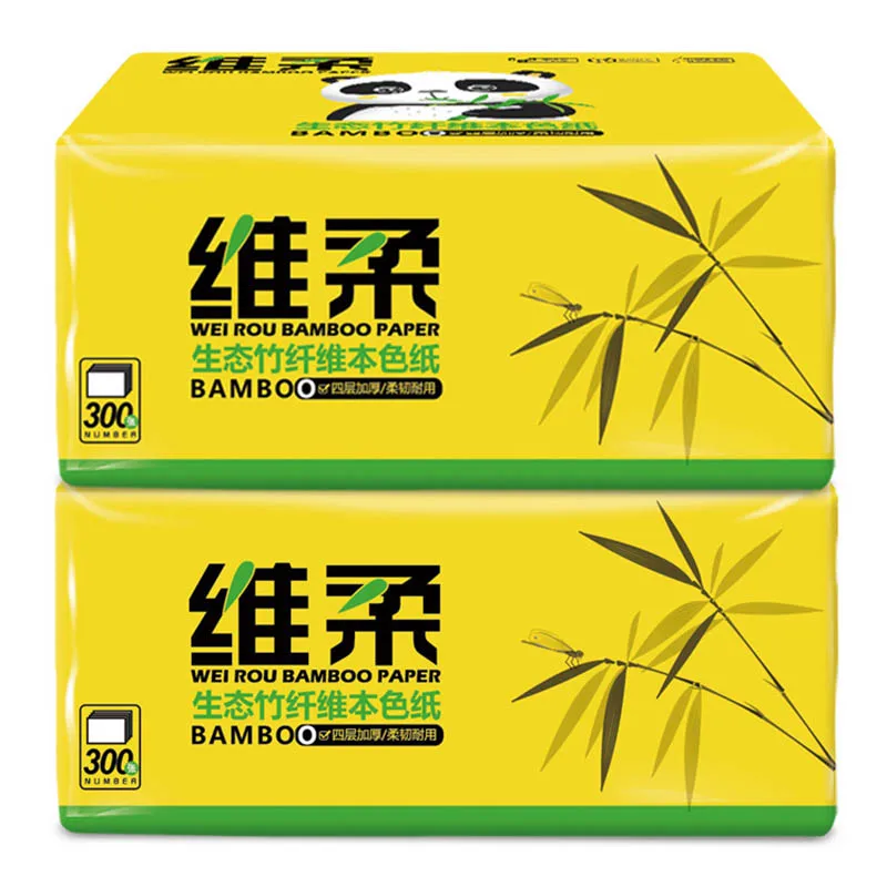 8 упаковок 300 штук бумаги из натуральной бамбуковой целлюлозы | Красота и здоровье