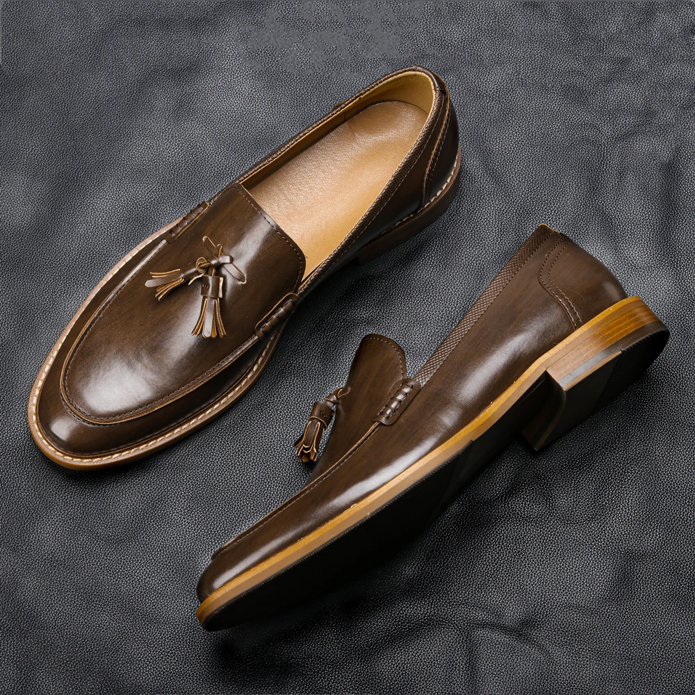 

man casual shoes 2021 luxury loafers comfortable fashion men leather shoes