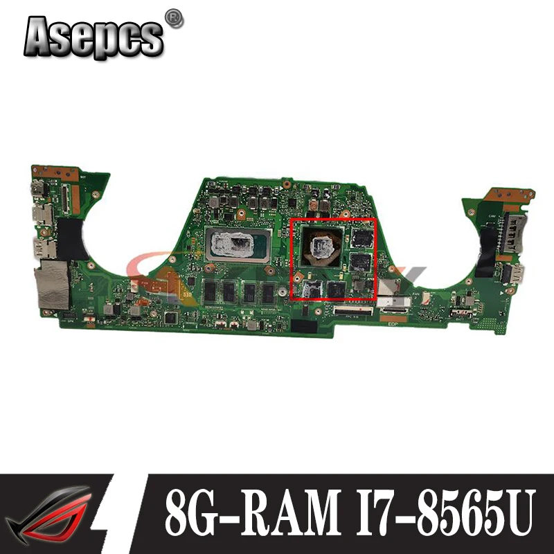 

Akemy UX562FDX Motherboard W/ GTX1050 GPU 8G-RAM I7-8565U For Asus Q536F Q536FDX UX562F Q536FD Laptop Mainboard