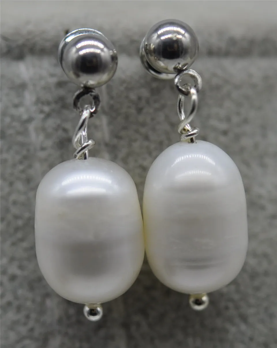 

HABITOO Natural Freshwater Pearl 925 Sterling Silver Drop Baroque Pearl Earrings Ladies Pearl Earrings Jewelry Gift for Women