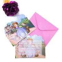 6 kid sofia princess invitation card happy birthday party supplies festival decoration event party favor gender reveal girl