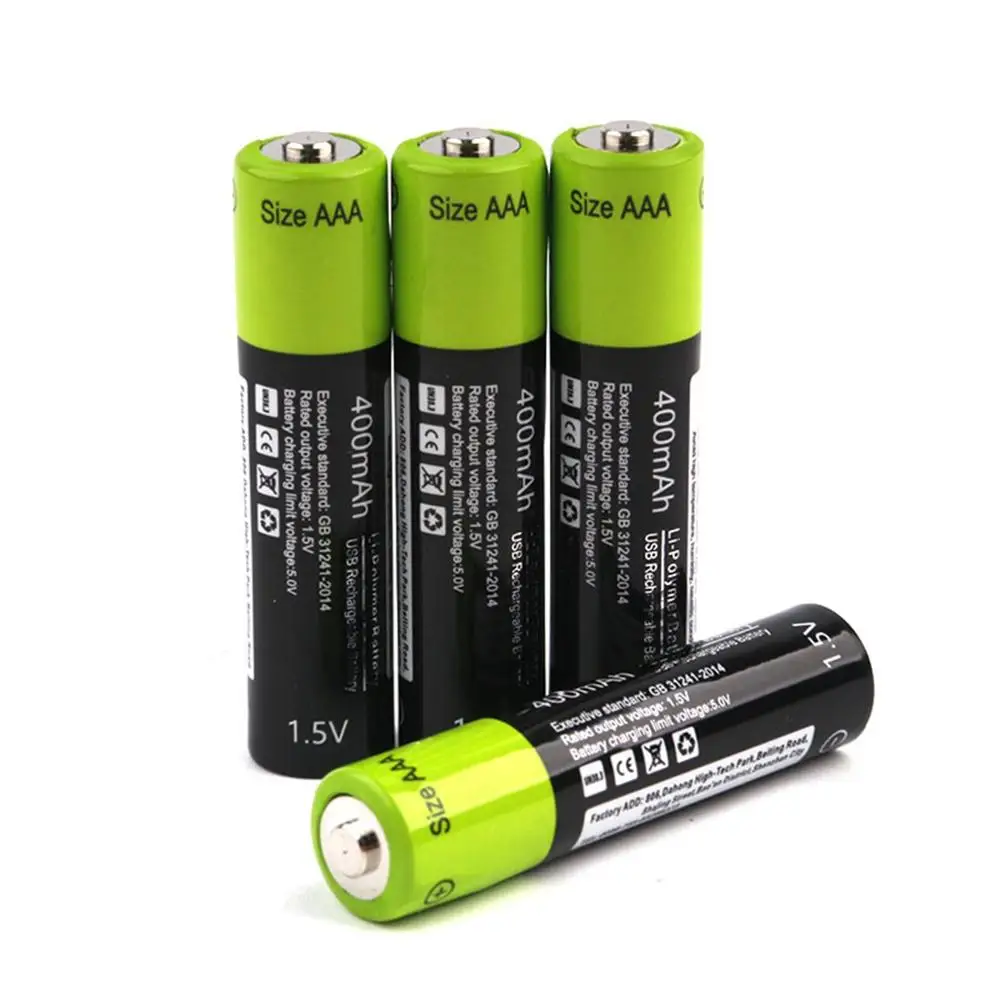 4pcs ZNTER 1,5 V AAA перезаряжаемая батарея 600mah литий-полимерная литий-ионная аккумуляторная батарея USB батарея с USB зарядной линией - Цвет: 4pcs
