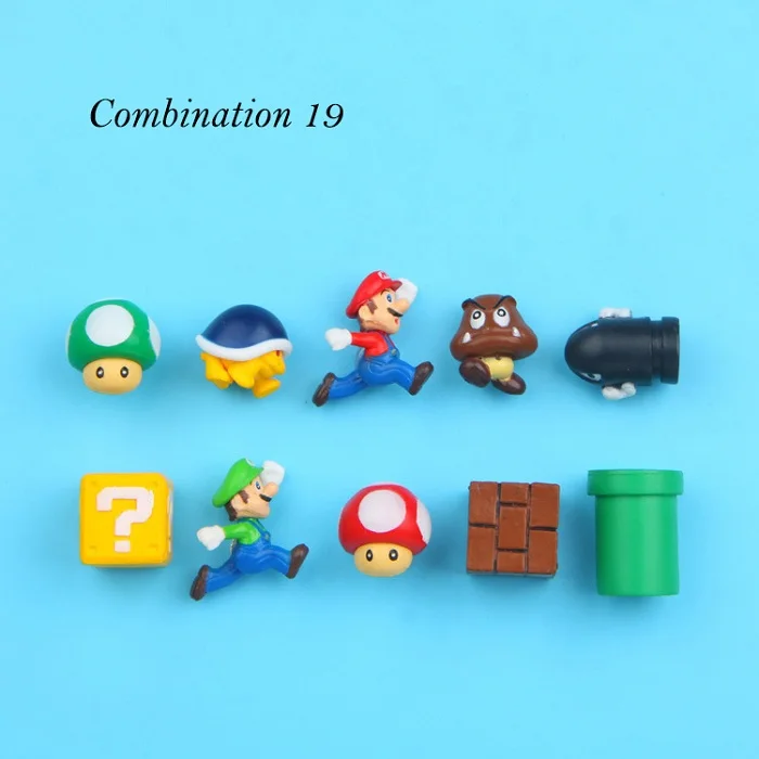 Combination 19 3D Супер Марио Bros магниты на холодильник магнит стикер сообщений мультфильм игровой мультфильм 3D лед коробка Пастер ледяная коробка стикер - Цвет: Combination 19