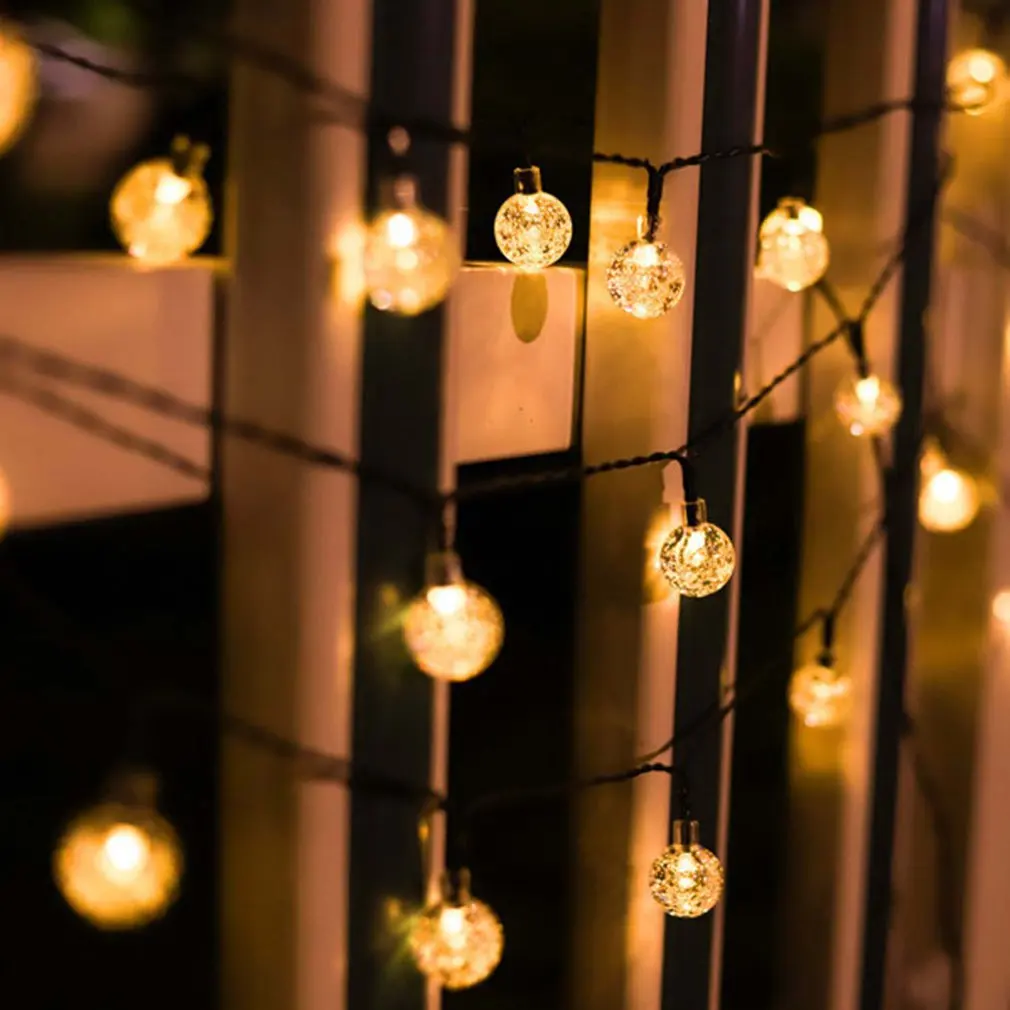 

Solar String Lights Outdoor Crystal Balls Lights With 8 Lighting Modes Waterproof Solar Lights For Garden Wedding Party Decor