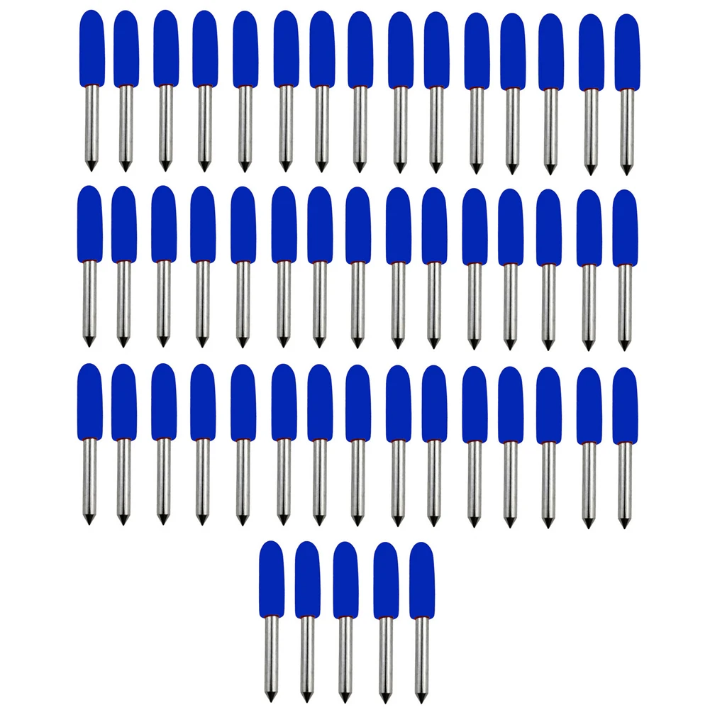 50pcs Cutting Plotter Titanium Coated Carbide Flat Bottom PCB Engraving Bit CNC Tungsten Steel Blades | Инструменты