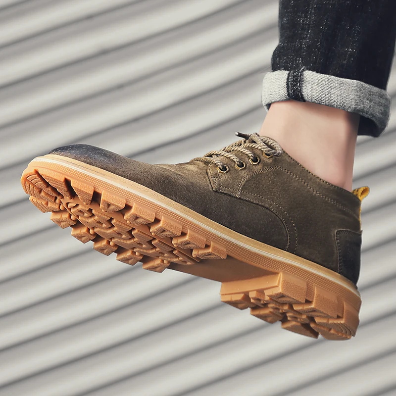 

Autumn Winter New Genuine Leather Leisure Casual Shoes Luxury Brand Outdoor High Quality Fashion Driving Shoes Male Boots VII