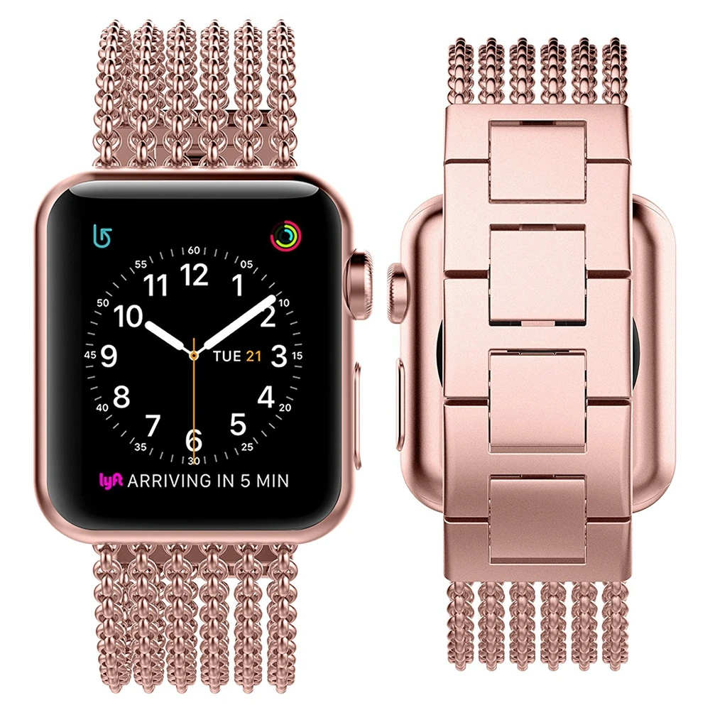 Для Apple Watch Band 38 мм iWatch сетчатая петля Миланская ремешок из нержавеющей стали