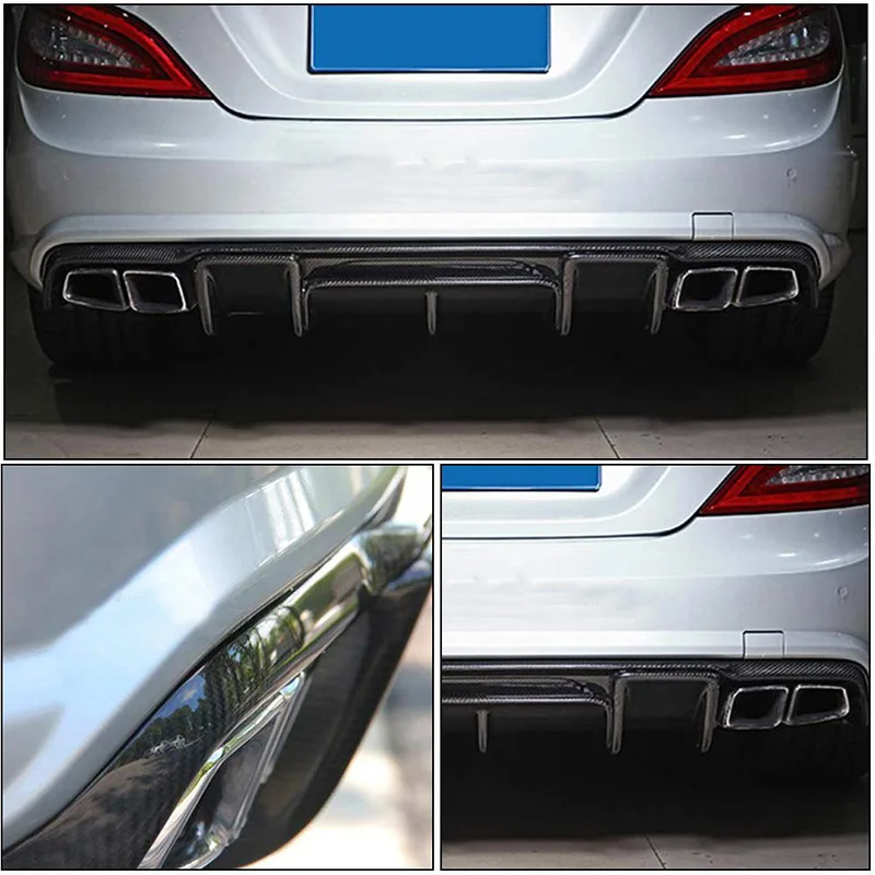 Rear Bumper Diffuser Carbon Fiber Fin for Mercedes Benz CLS W218 R Style 2012-2018 Car Lip | Автомобили и мотоциклы