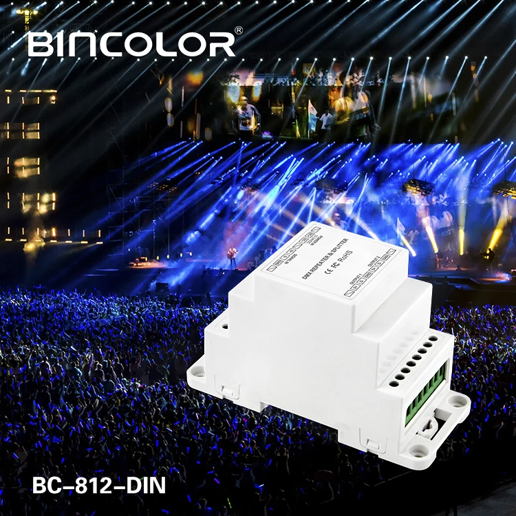 BC-812-DIN DC12V -24V DIN Rail DMX512 DMX 1990 усилитель сигнала светильник | Лампы и освещение