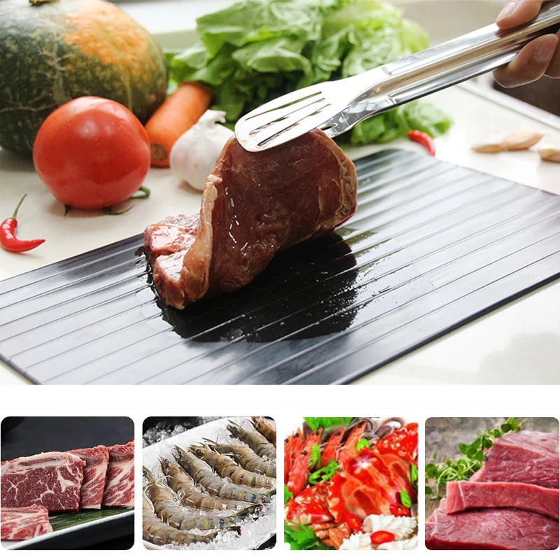 

Defrost board Magic Fast Defrosting Tray Thawing Chopping Board Thaw Food Fruit Steak Meat Seafood Quickly Kitchen Gadgets Tools