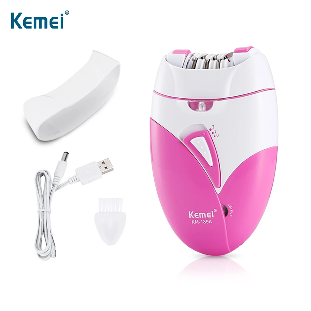 KEMEI USB Rechargeable Epilator Women Electric Hair Removal Facial Body Remover Leg Depilatory Lady Shaving Machine | Бытовая техника