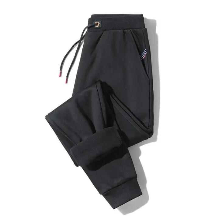 

2020 new trousers men's plus velvet casual pants men's autumn and winter tide cool feet warm pants trend student men's pants
