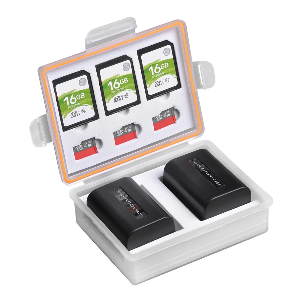 Аккумулятор для камеры чехол карт памяти SD TF Sony NP-FW50 NP-FV50 Canon LP-E17 LP-E12 NB-2L Fuij NP-W126 |