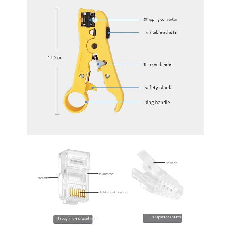 

EZ Cat7 RJ45 Cat6 RJ45 RJ45 RJ12 Cat5 Cat6 8P