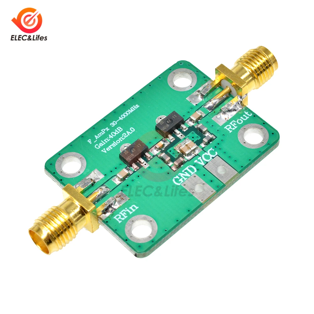 Low Noise Signal Receiver RF Amplifier Gain Module LNA Wideband 50-4000MHz 40dB Broadband for FM radio TV signal amplifier | Инструменты