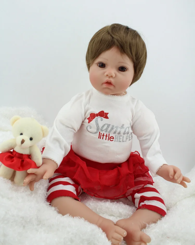 

NPK 50cm Silicone Reborn Baby Dolls Boneca Reborn Realista Fashion Dolls For Princess Children Birthday Gift Bebes Reborn L.O.L