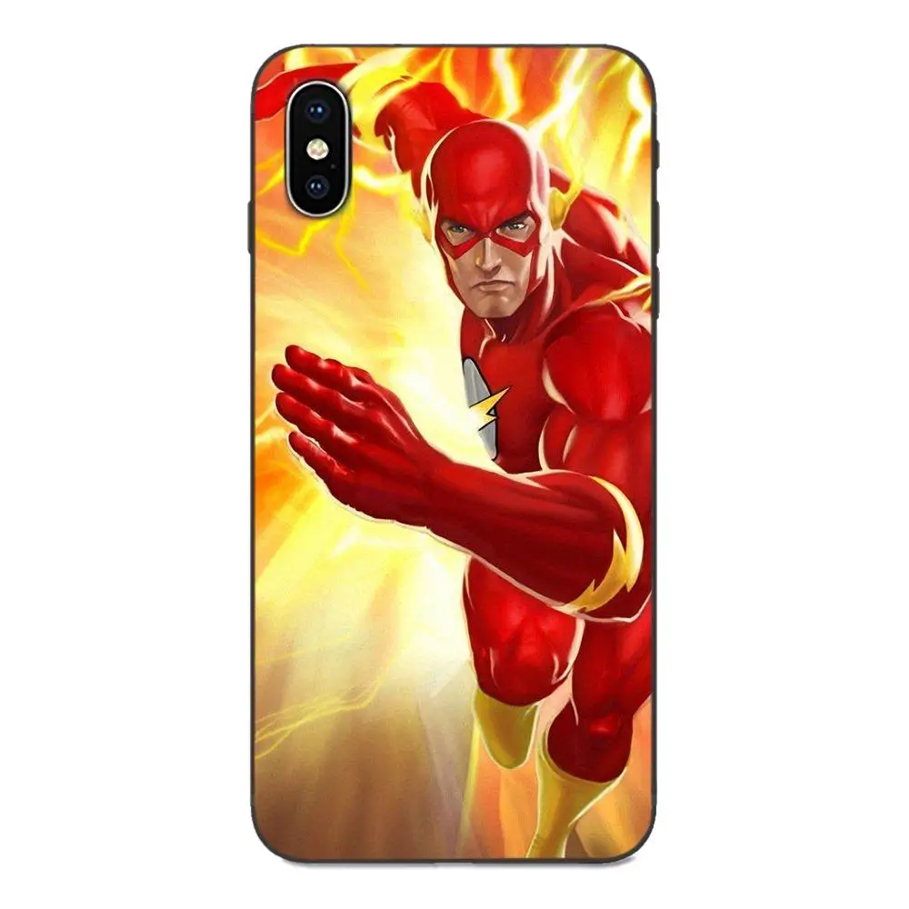 as picture Для Apple iPhone 4 4S 5 5S SE 6 6S 7 8 Plus X XS Max XR Мягкий силиконовый чехол из ТПУ Черный хипстерский чехол флэш флеш-флеш супергерой - Цвет: as picture