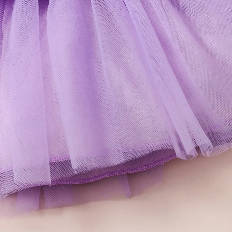 Милое платье с длинным рукавом для маленьких девочек мультяшным принтом