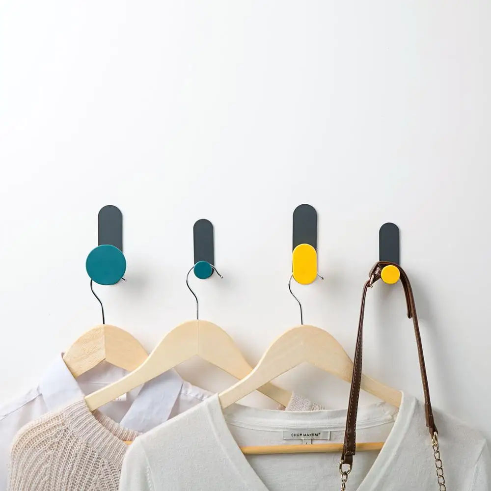 4 шт./компл. карбоновые стальные вешалки держатель для ключей настенный крючок