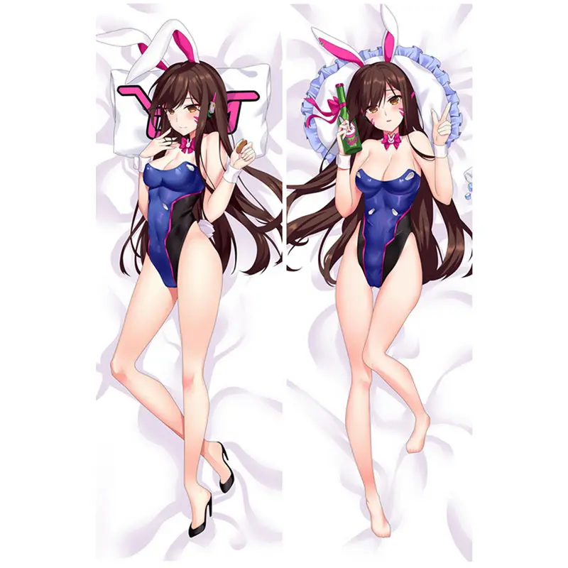 

NEW Game Anime Overwatches Pillow Case OW Dva Sexy Pillow Covers 3D Double-sided Bedding Hugging Body Pillowcase Customize Ow03A