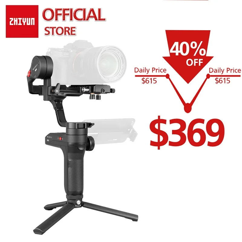 ZHIYUN официальный Weebill лаборатории 3-х осевая передача изображения Стабилизатор Для беззеркальных Камера OLED Дисплей портативный монопод с шарнирным замком