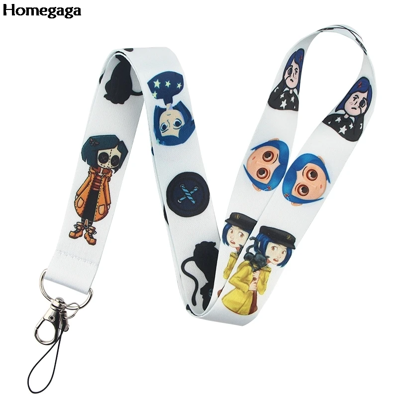 Homegaga Coraline мультяшный шнурок классные Брелоки для ключей держатель USB ID телефона