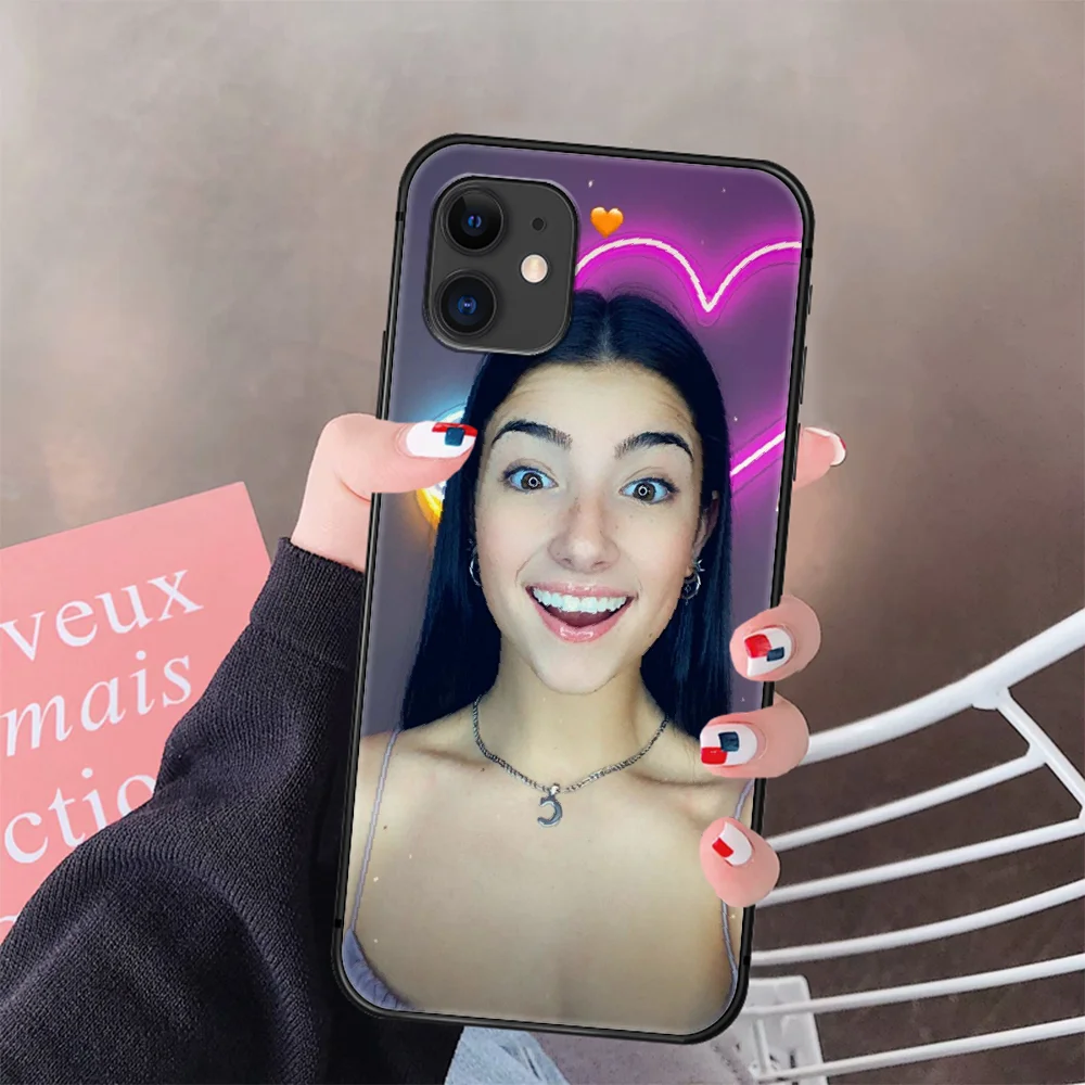 

Charli Damelio Phone Case Cover Hull For IPhone 5 5s se 2 6 6s 7 8 12 Mini Plus X XS XR 11 PRO MAX black Shell Painting Cover