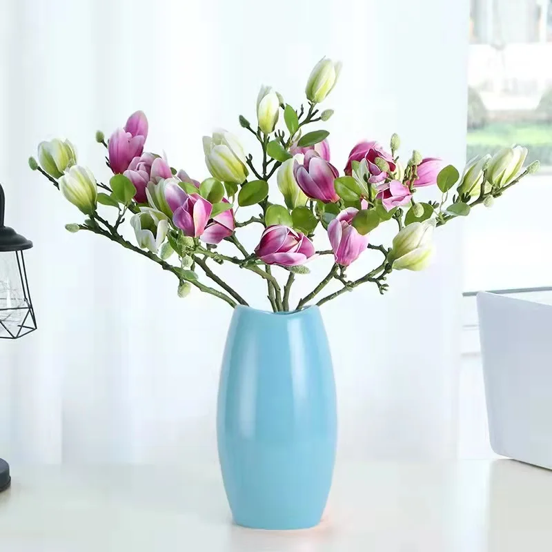 

68cm luxury artificial simulation magnolia flower family wedding hotel decoration handmade DIY courtyard decoration
