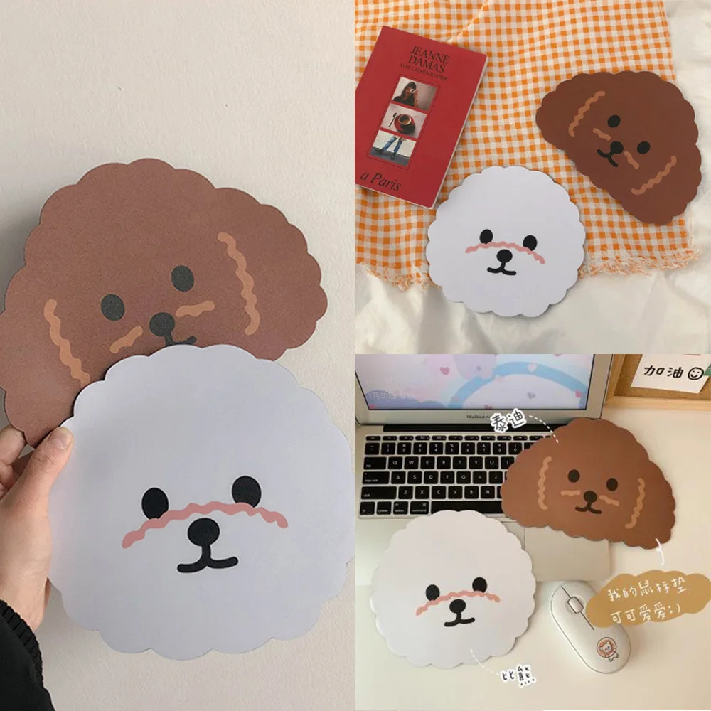 

1 Pc Cartoon Animal Puppy Dog Simple Mouse Pad Rubber Mouse Mat Mousepad Office Mice Pad Anti-slip Table Mat Study Room Pc