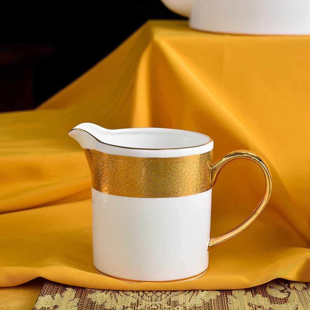 Juego de tazas de caf&eacute; de porcelana china, set de 15 piezas de cer&aacute;mica, juego de t&eacute; de la tarde, exquisito estilo europeo de oro en relieve-4