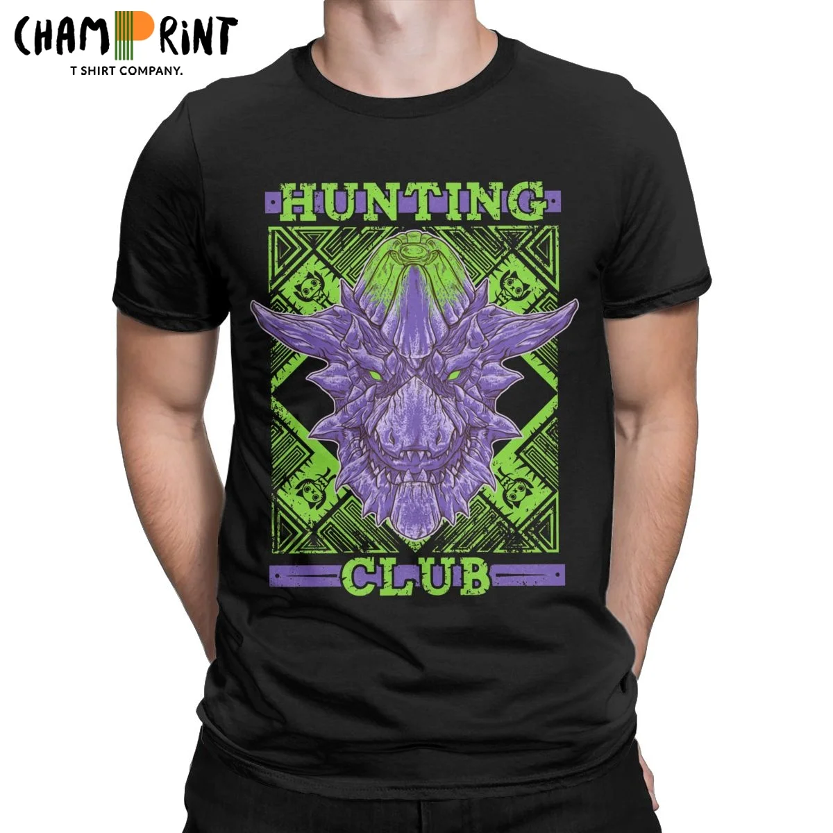 

Men T-Shirt Hunting Club Brachydios Amazing Cotton Tees Short Sleeve Monster Hunter T Shirt Round Collar Clothing Gift Idea