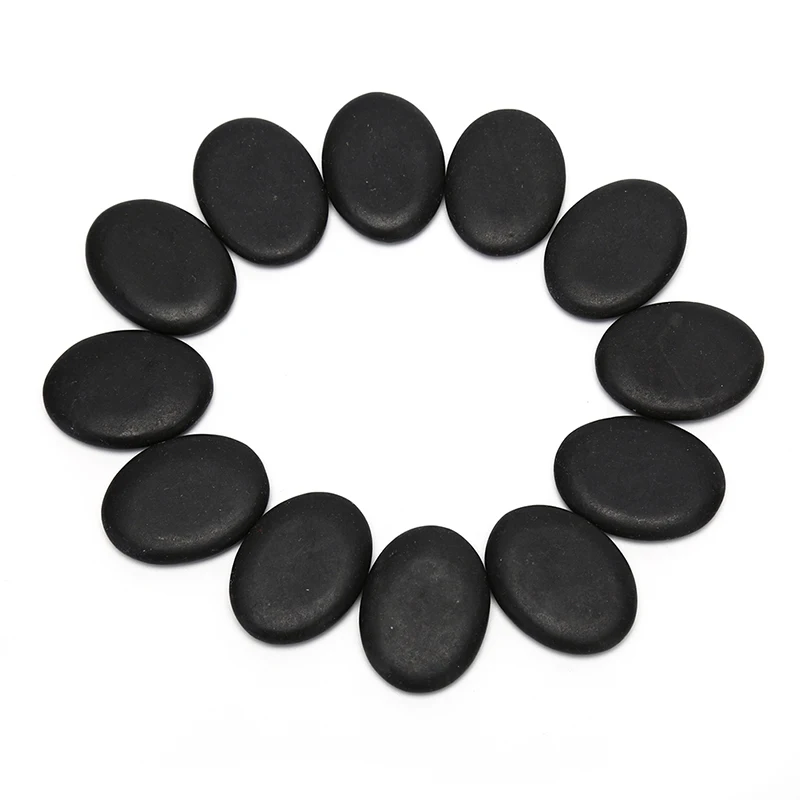 

12 Pcs /lot Hot Spa Rock Basalt Body Beauty Health Care Stone 3*4cm Massage Stones Massage Lava Natural Energy Massage Set