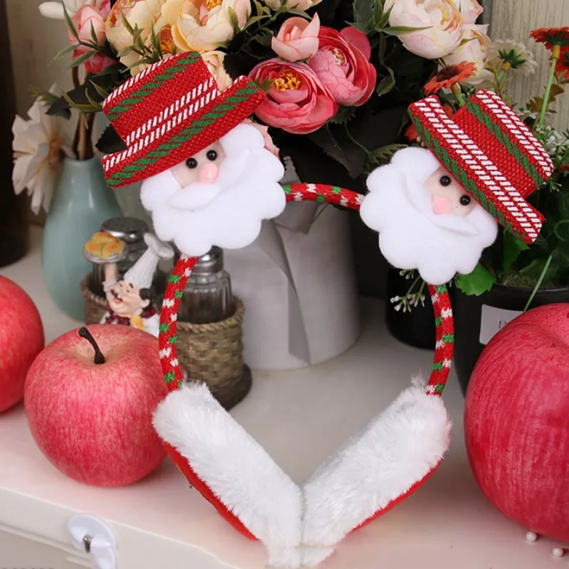 

Cute Cartoon Faux Fur Plush Earmuffs Christmas Headwears Holiday Party Costume Accessories Christmas Supplies